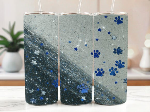 20 Oz Skinny Tumbler Wrap Dog Paw Purple Review