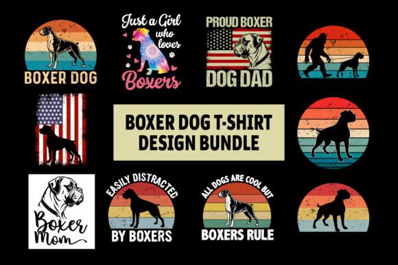 Boxer Dog T-shirt Design Bundle Review