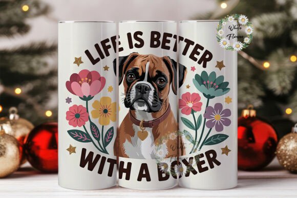 Boxer Dog with Flowers Tumbler Wrap Review