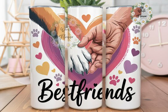 Dog Human Paw Heart 20oz Tumbler Embroidery Design Review