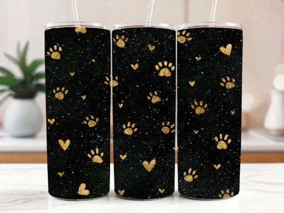 Dog Paw Prints Pink 20 Oz Skinny Tumbler Design Review