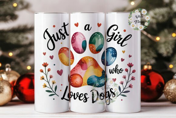 Dog Paw Watercolor 20oz Tumbler Wrap Review