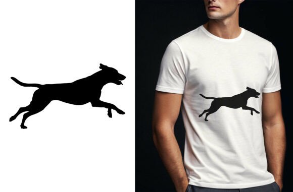 Dog Silhouette Running Action Pose Review
