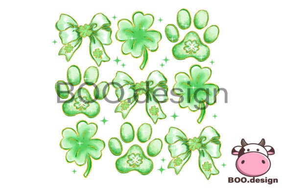 Dog St Patricks Coquette Png. Dog Paw