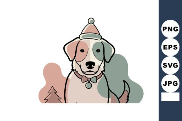 Dog Wearing Party Hat and Bow Tie with F
