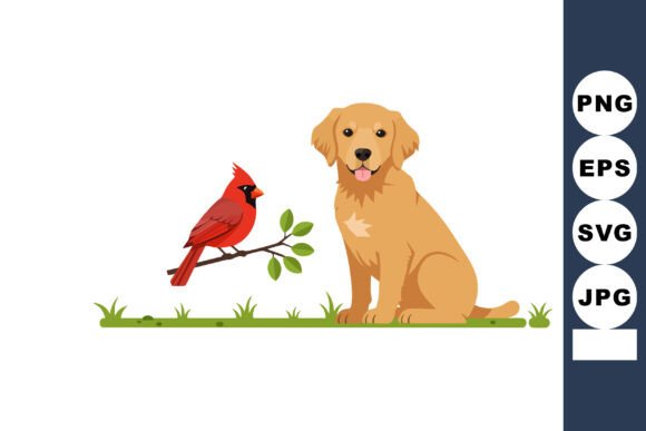 Golden Retriever Dog Sitting Near Red Ca