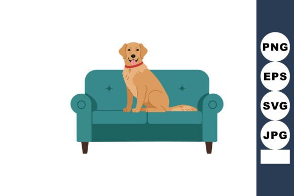 Golden Retriever on Teal Sofa Embroidery Design Review