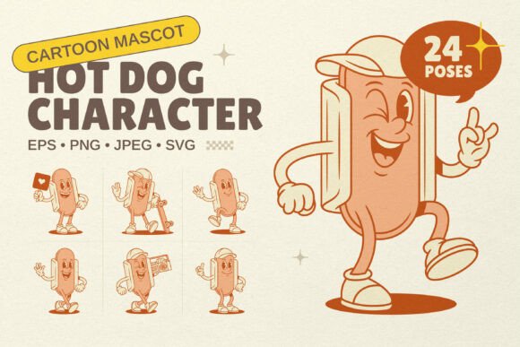 Hot Dog Cartoon Mascot Character Review
