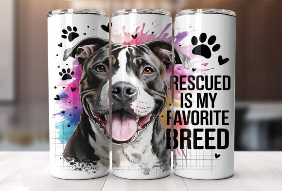 Rescued Dog Tumbler Wrap Design Review
