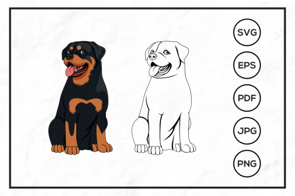 Rottweiler Dog Cartoon Character Embroidery Review