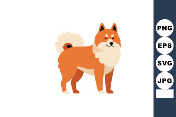 Shiba Inu Dog Standing with Fluffy Tail Embroidery Review